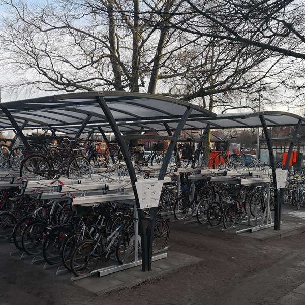 Cykeltak & cykelgarage | Cykeltak för tvåvåningsställ | FalcoRail dubbelsidigt cykeltak | image #5 |  