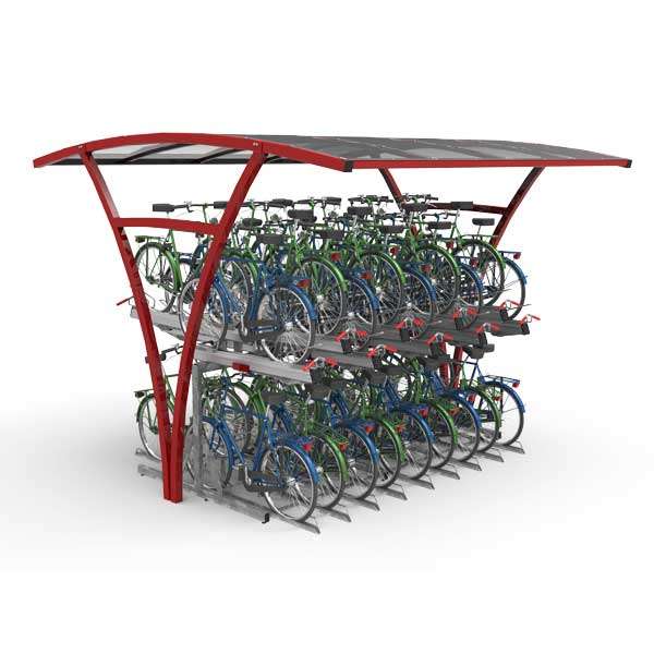 Cykeltak & cykelgarage | Cykeltak för tvåvåningsställ | FalcoRail dubbelsidigt cykeltak Cykeltak & cykelgarage | Cykeltak för tvåvåningsställ | FalcoRail dubbelsidigt cykeltak | image #1 |