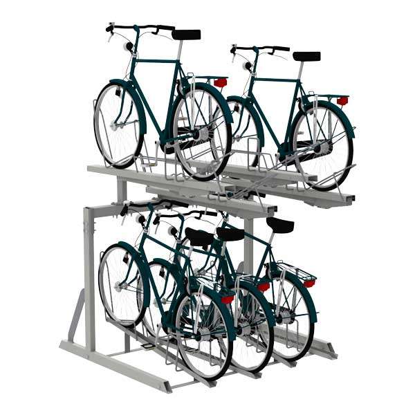 Cykelställ & cykelparkering | Cykelställ i två våningar och andra kompakta lösningar | FalcoLevel Eco - cykelställ i två våningar | image #1 |  