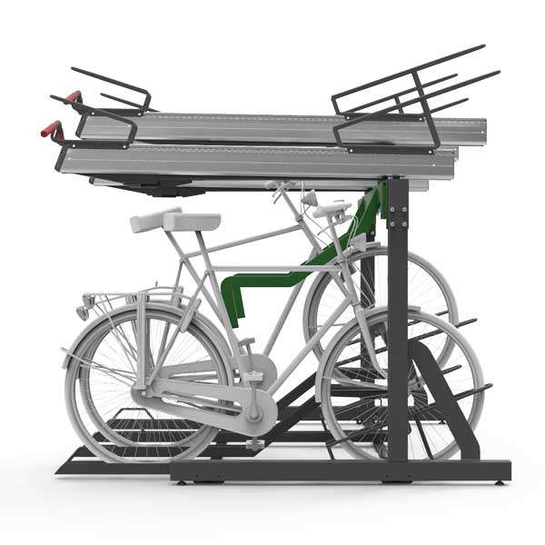 Cykelställ & cykelparkering | Cykelställ med laddningsuttag för elcyklar | FalcoLevel Premium+ med laddningsuttag för elcyklar | image #4 |  