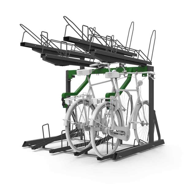 Cykelställ & cykelparkering | Cykelställ med laddningsuttag för elcyklar | FalcoLevel Eco med laddningsuttag för elcyklar | image #1 |  