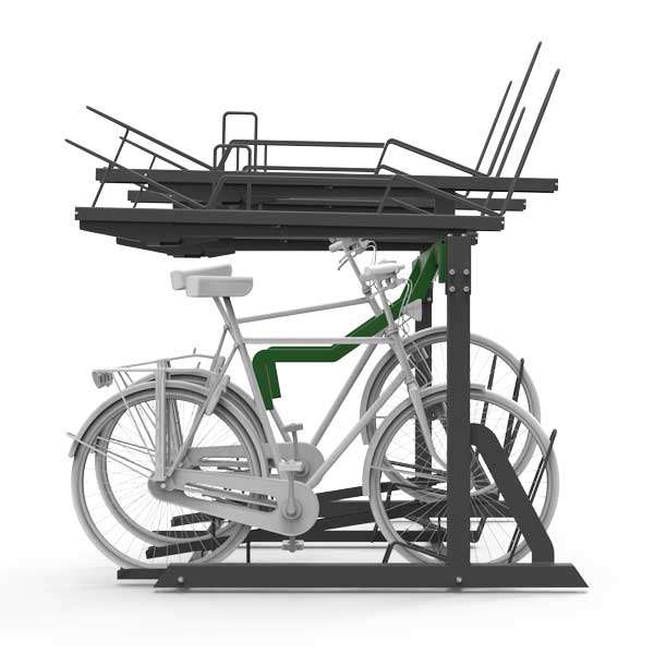 Cykelställ & cykelparkering | Cykelställ med laddningsuttag för elcyklar | FalcoLevel Eco med laddningsuttag för elcyklar | image #3 |  
