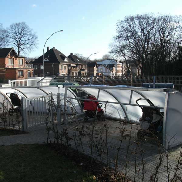 Cykeltak & cykelgarage | Barnvagnstak & Förvaring | FalcoRoller buggy shelter - Barnvagnstak och väderskydd även för rullatorer och rullstolar | image #9 |  