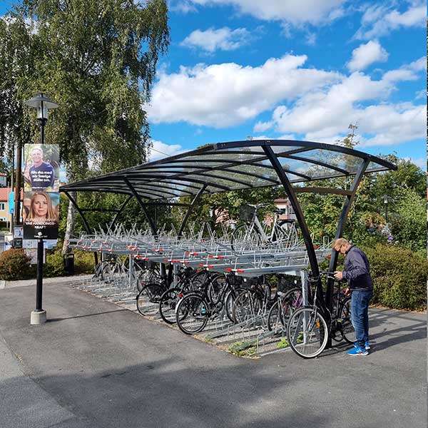 Cykelställ & cykelparkering | Cykelställ i två våningar och andra kompakta lösningar | FalcoLevel Eco - cykelställ i två våningar | image #4 |  