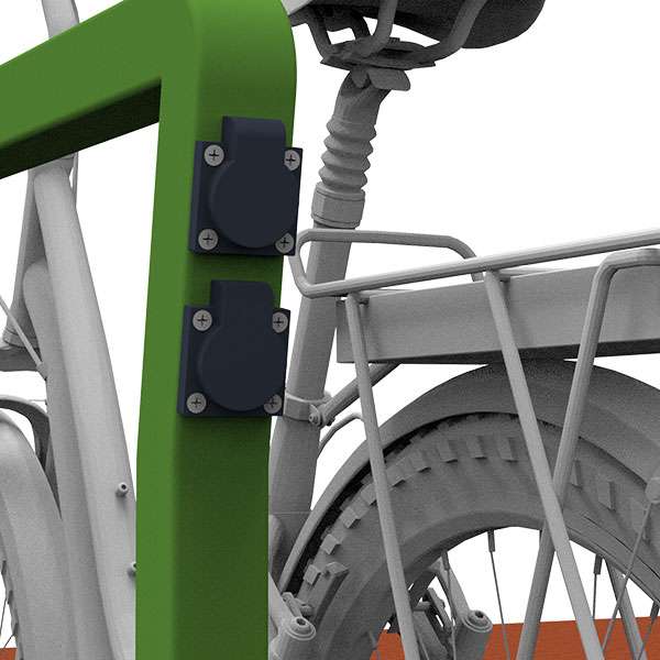Cykelställ & cykelparkering | Cykelställ med laddningsuttag för elcyklar | FalcoForce cykelbåge med laddningsuttag | image #7 |  