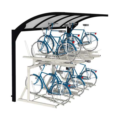 Cykeltak & cykelgarage | Cykeltak för tvåvåningsställ