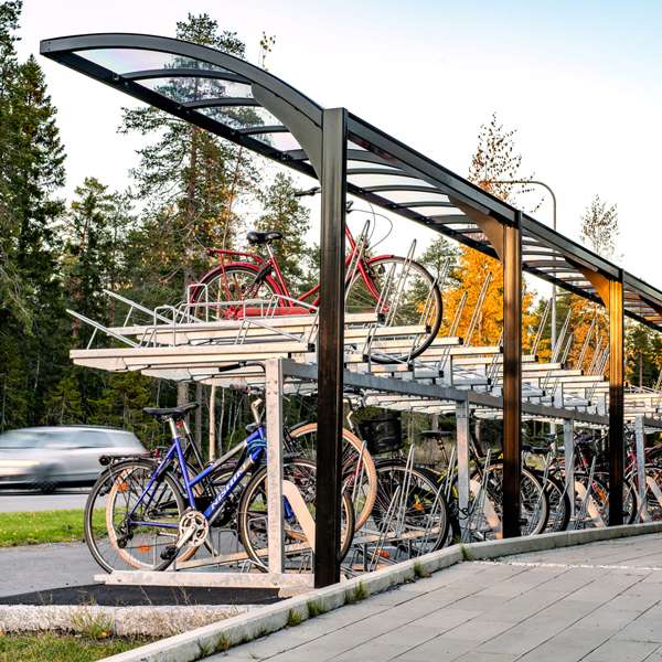 Cykelställ & cykelparkering | Cykelställ i två våningar och andra kompakta lösningar | FalcoLevel Eco - cykelställ i två våningar | image #3 |  