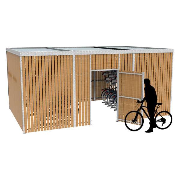 Cykeltak & cykelgarage | Cykeltak för tvåvåningsställ | FalcoLok-600 cykelgarage för tvåvåningsställ | image #1 |  