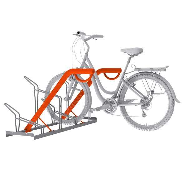Cykelställ & cykelparkering | Cykelställ med ramfastlåsning | FalcoSound extra säkert cykelställ med ramlåsning typ Stång-45 | image #2 |  
