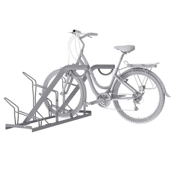 Cykelställ & cykelparkering | Cykelställ med ramfastlåsning | FalcoSound extra säkert cykelställ med ramlåsning typ Stång-45 | image #4 |  