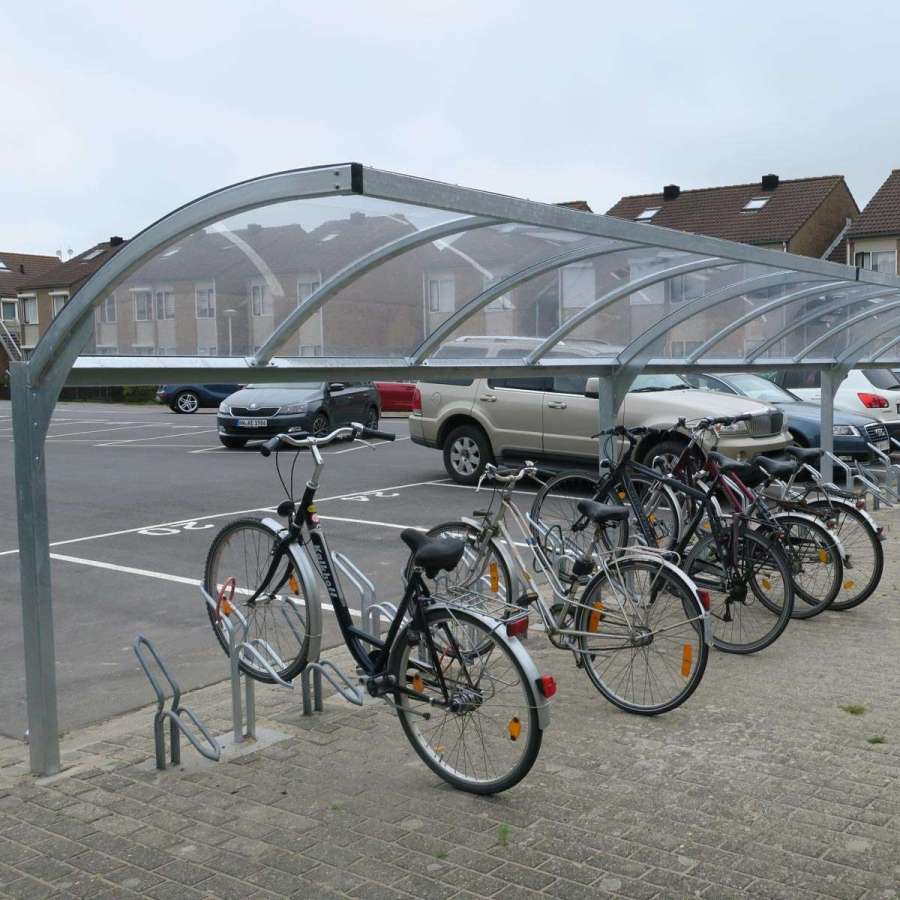 fietsparkeren fietsklem F-10 F-11 90 graden fietsoverkapping FalcoGamma