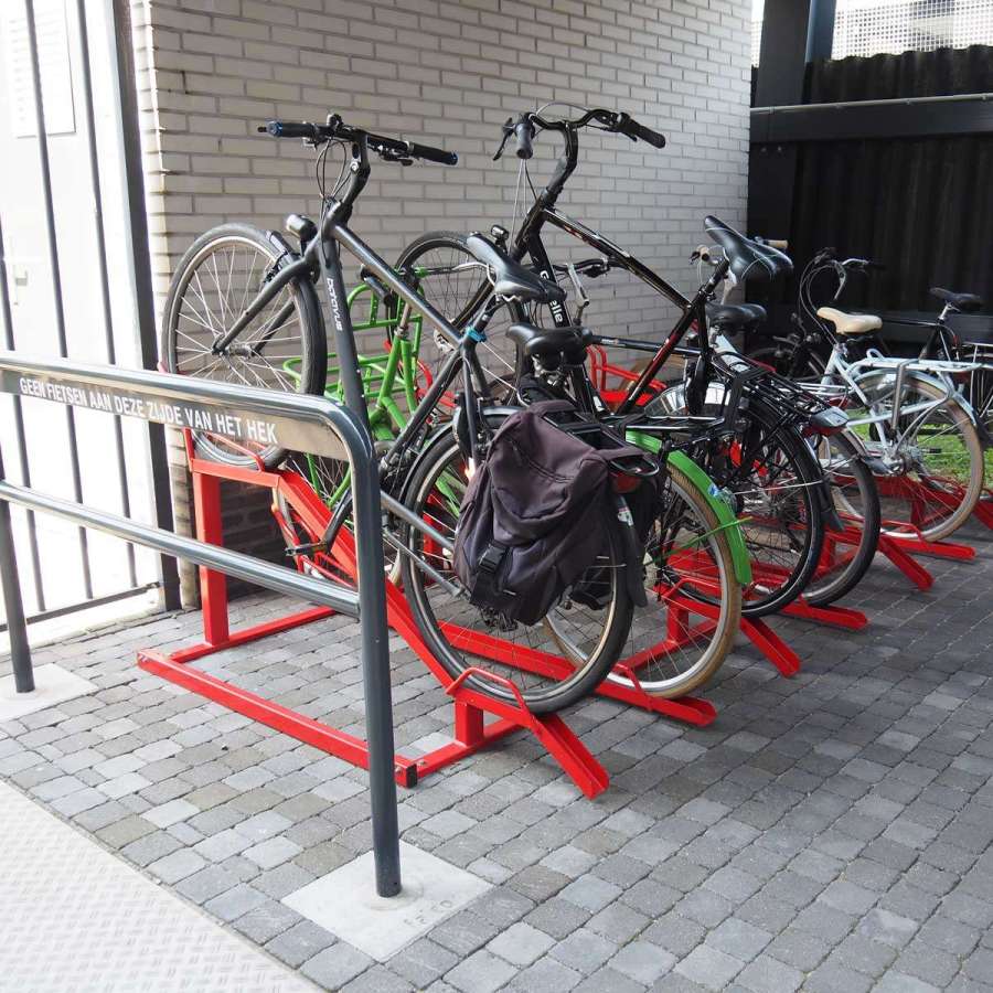 fietsparkeren fietsenrek voor kratfiets transportfiets FalcoCrate