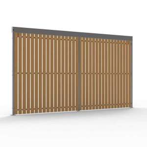 Cykeltak & cykelgarage | Väggbeklädnader materialval | Träpanel av hardwood | image #1