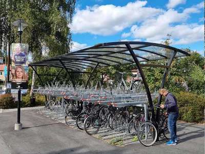 Falco Rail cykeltak Mälarhöjdens T-bana i Stockholm