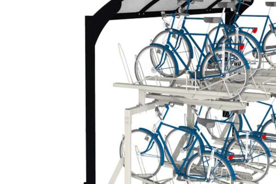FalcoGamma Level cykeltak för tvåvåningsställ