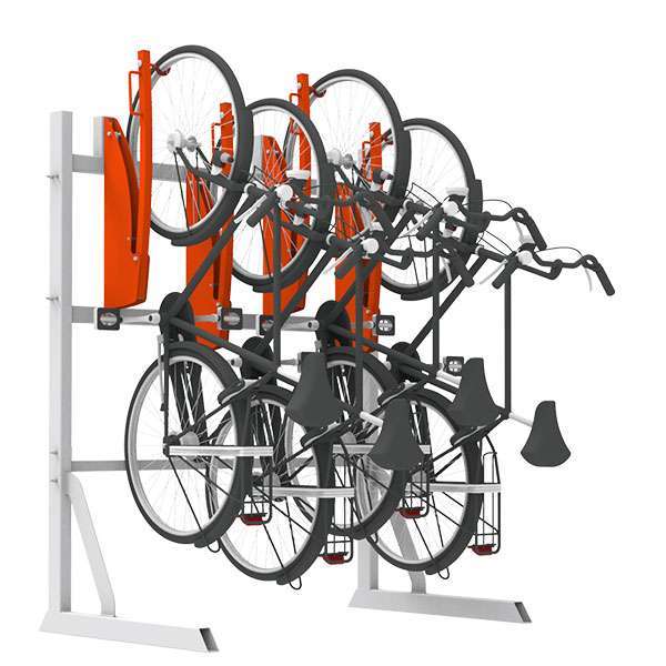verticaal fietsparkeren FalcoMaat vrijstaande opstelling
