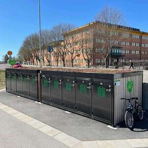 Järfälla Kommun satsar stort på Falco Q cykelboxar och är först i landet med helt digitaliserad bokning.