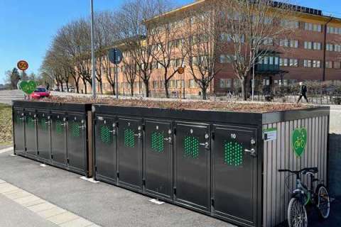 Järfälla Kommun satsar stort på Falco Q cykelboxar och är först i landet med helt digitaliserad bokning.