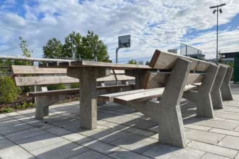 FalcoPark, hållbara parkbänkar och parkbord i Löddeköpinge
