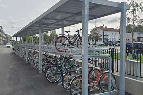 Fietsparkeren fietsoverkapping fietsenrek etagerek dubbellaags