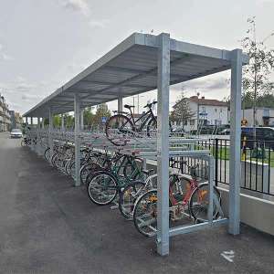 Fietsparkeren fietsoverkapping fietsenrek etagerek dubbellaags