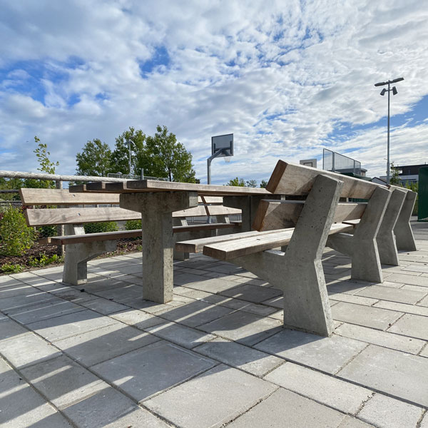 FalcoPark, hållbara parkbänkar och parkbord i Löddeköpinge
