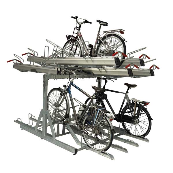 Jönköpings Kommuns nya cykelhus med Falco Premium tvåvåningsställ