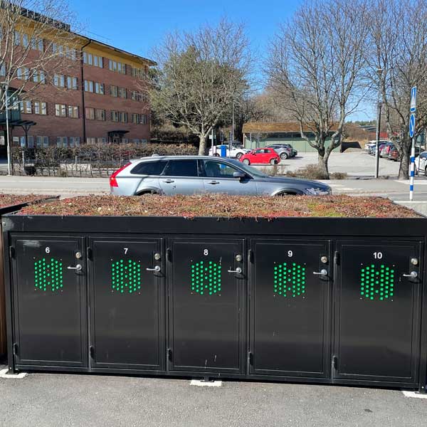 Järfälla Kommun satsar stort på Falco Q cykelboxar och är först i landet med helt digitaliserad bokning.