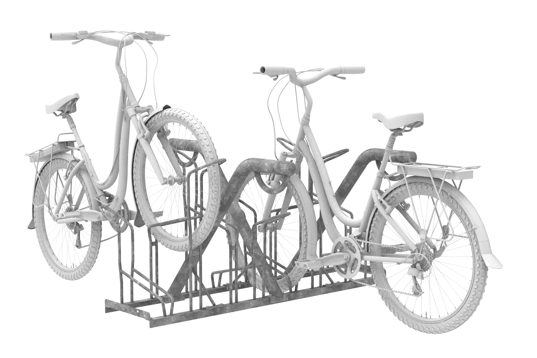 FalcoSound extra säkert cykelställ med ramlåsning typ Stång-45