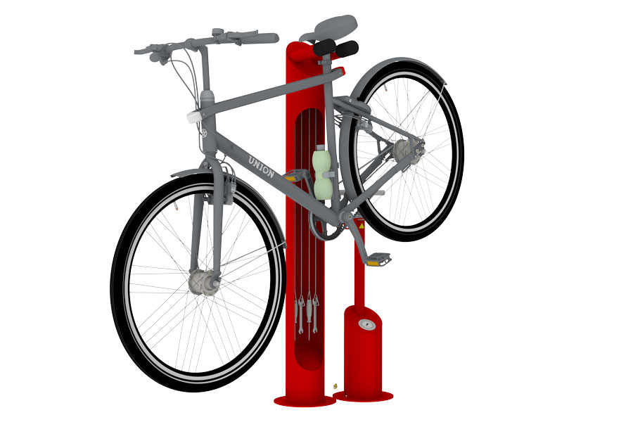 FalcoFix 2.0 Servicestation med cykelpump och cykelverktyg