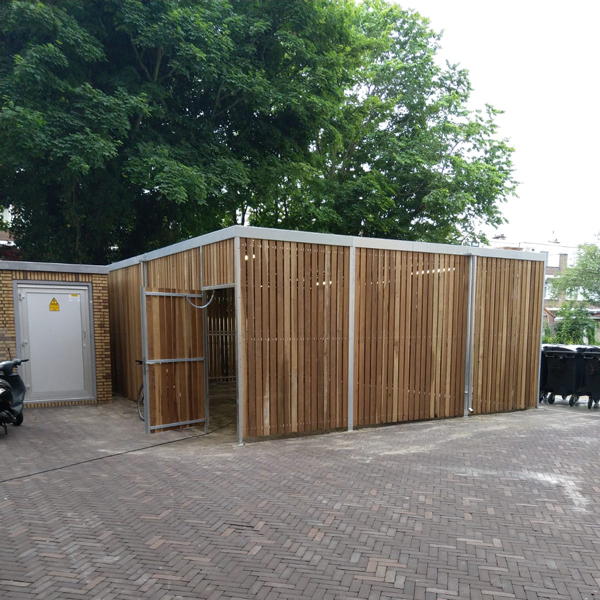 FalcoLok-600 cykelgarage för tvåvåningsställ