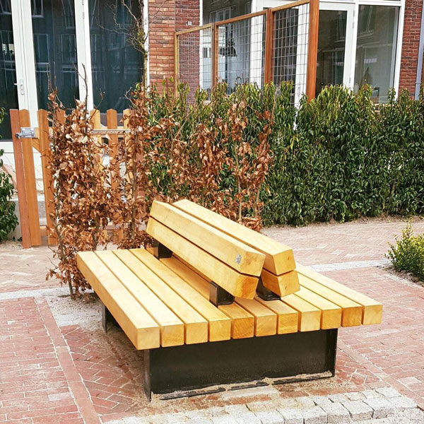 straatmeubilair buitenbank zitbank parkbank FalcoGlory dubbelzijdig