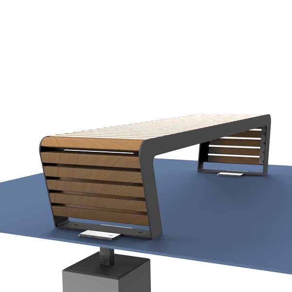 FalcoLinea bänk utan ryggstöd, i trä