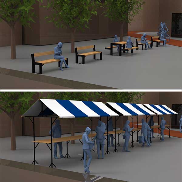 FalcoBloc bänk med ryggstöd