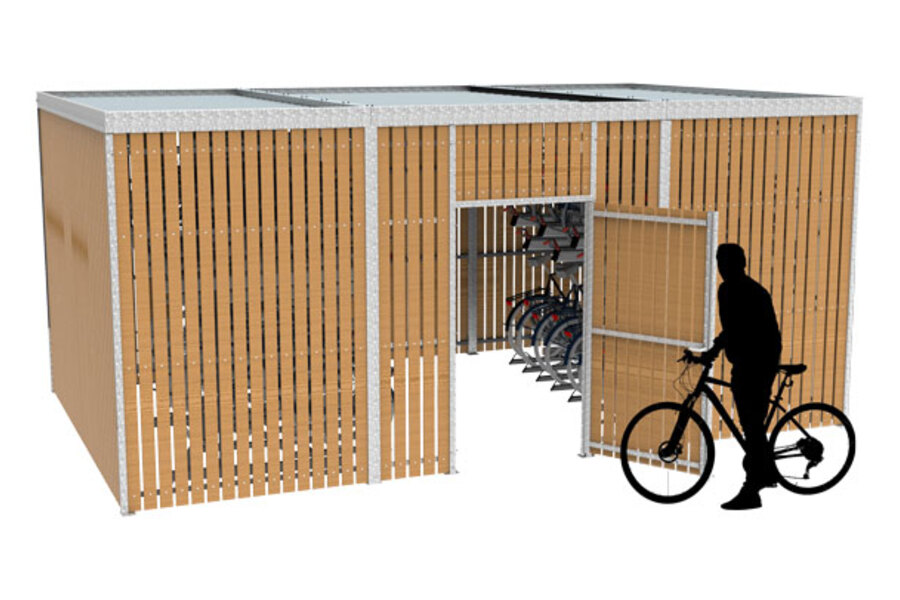 FalcoLok-600 cykelgarage för tvåvåningsställ
