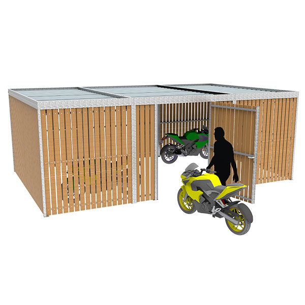 FalcoLok 600 brede deur berging voor motoren