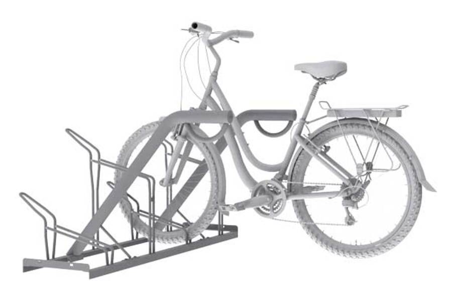 FalcoSound extra säkert cykelställ med ramlåsning typ Stång-45