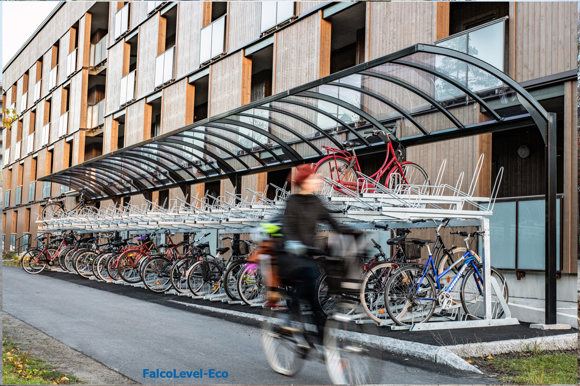 FalcoLevel – Tvåvånings cykelparkeringssystem