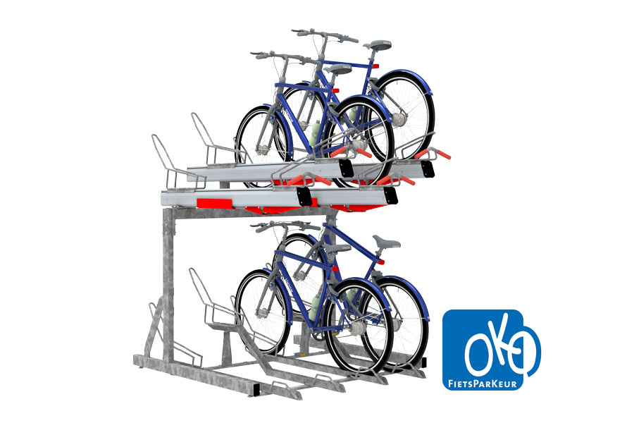 FalcoLevel Premium+ - cykelställ i två våningar